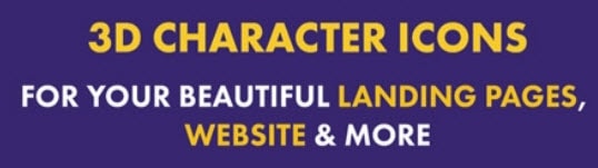 50+ Premium 3D Character Illustrations Lifetime License Logo
