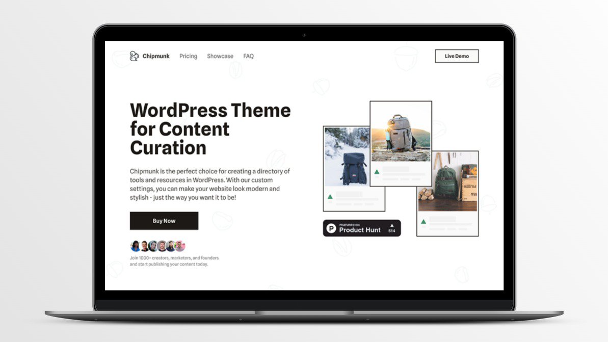 Chipmunk Theme Black Friday Deal 40% OFF 🚀 Build a Modern Content Curation Site with Ease
