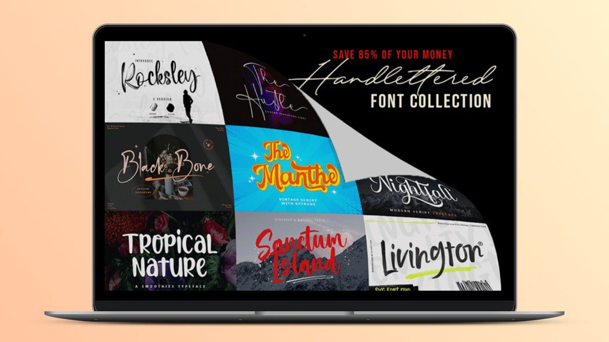 The Hand Lettered Fonts Collection Lifetime License Image