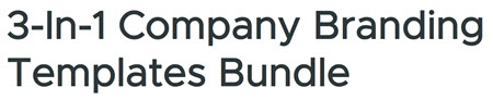 3-In-1 Company Branding Templates Bundle Lifetime License Logo