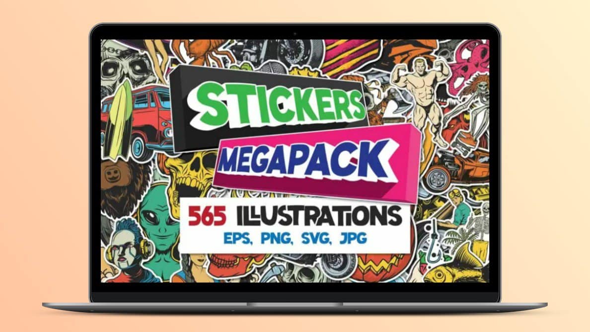 565 Multipurporse Stickers Mega Pack | Lifetime License