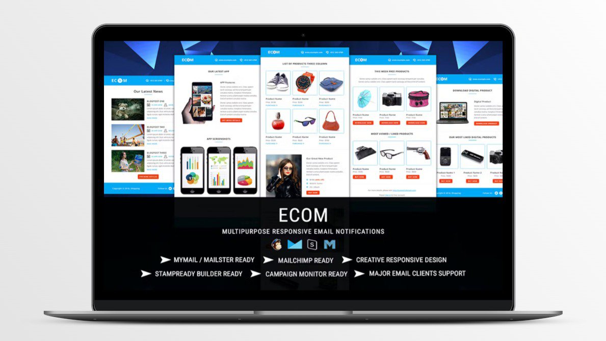 ECOM Lifetime Deal | Transactional And Notification Email Templates Bundle