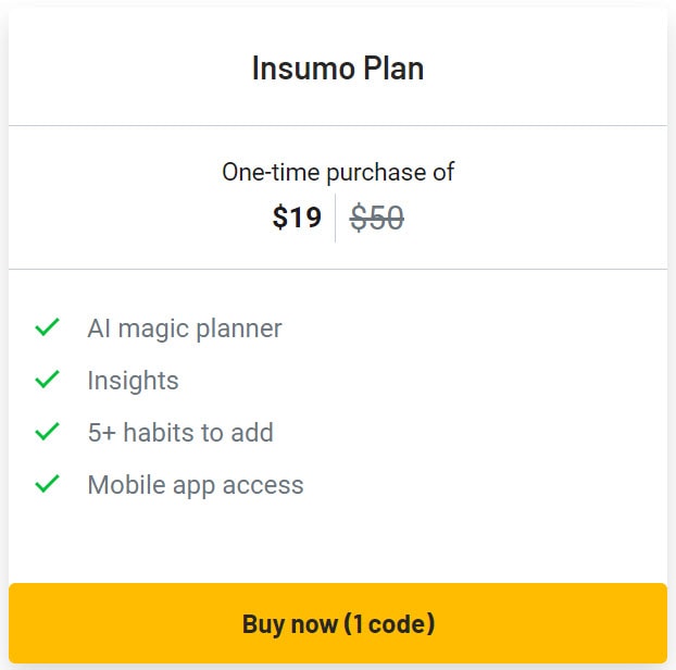 Insumo Lifetime Deal Pricing