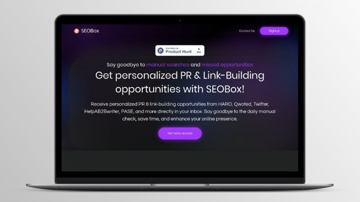 SEOBox 🔍 Get Personalized PR and Link-Building Opportunities