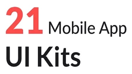 21 Mobile App UI Kits Bundle Lifetime License Logo