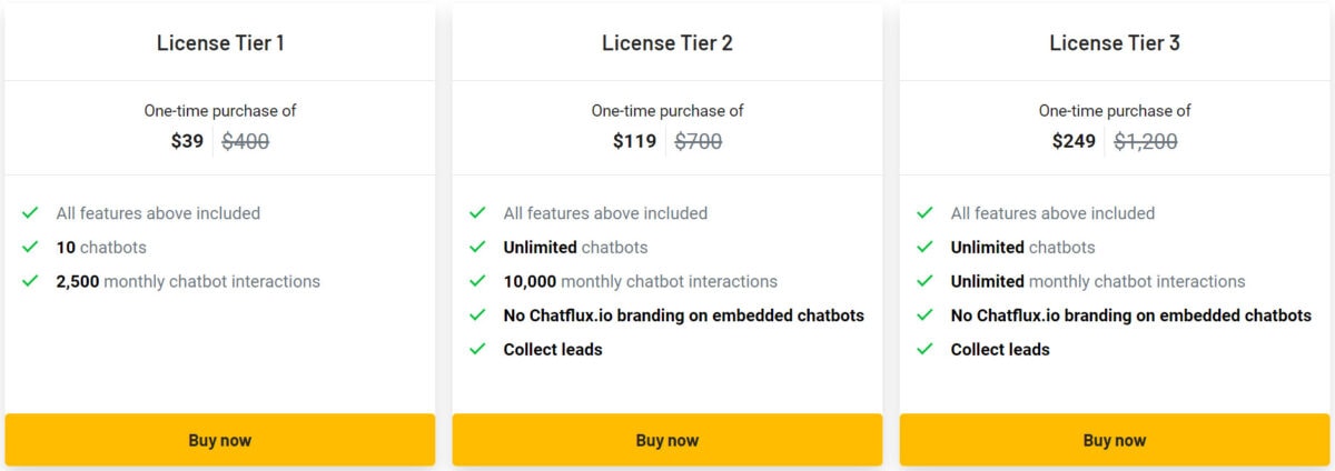 Chatflux.io Lifetime Deal Pricing