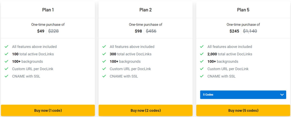 Doclink.me Lifetime Deal Pricing