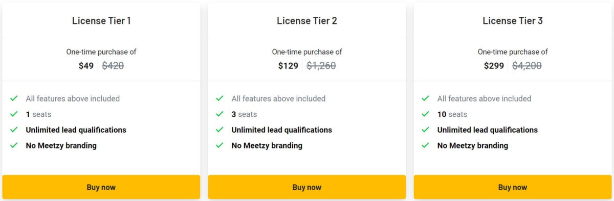 Meetzy Lifetime Deal Pricing