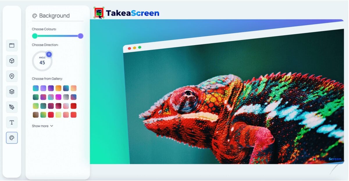 Takeascreen template
