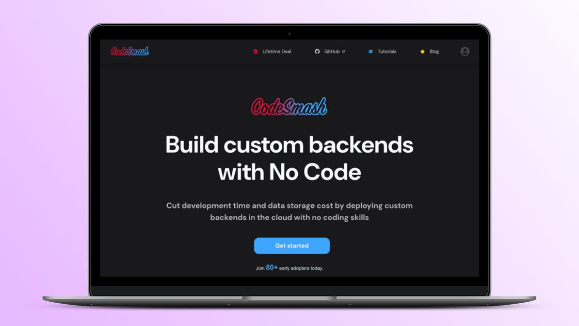 CodeSmash Black Friday Lifetime Deal 💡 The No Code Platform for Easy MVP Creation