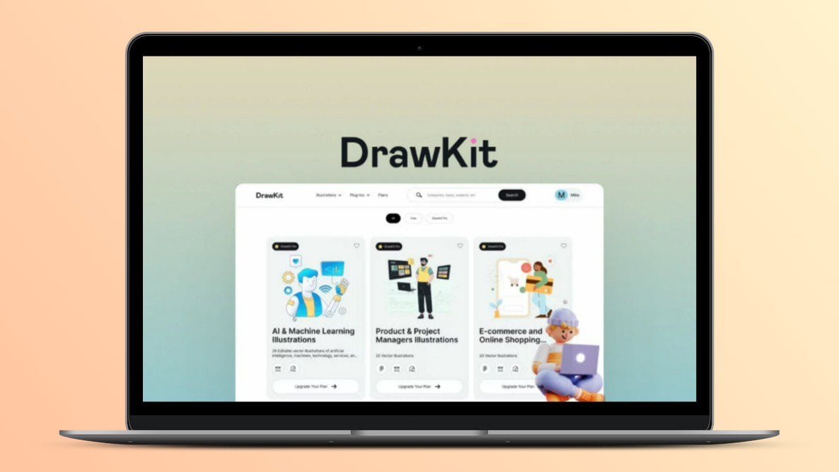 DrawKit Lifetime Deal | Hand-drawn 2D & 3D illustrations, icons and animations.