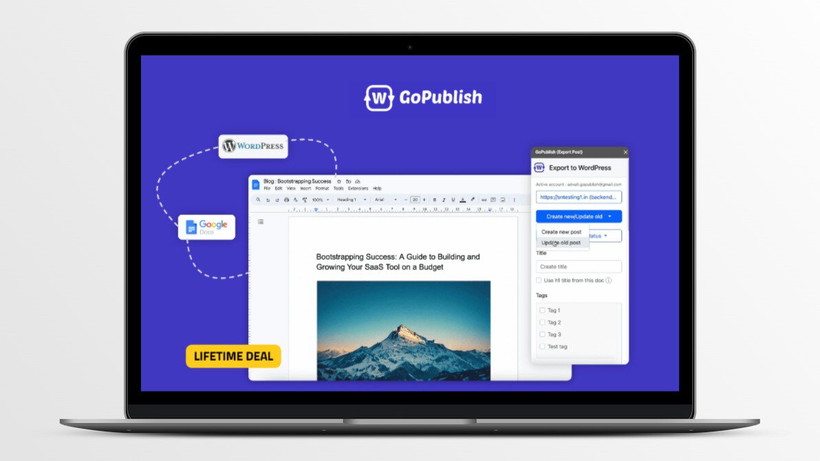 GoPublish Lifetime Deal 📝 Seamlessly Export Google Docs to WordPress