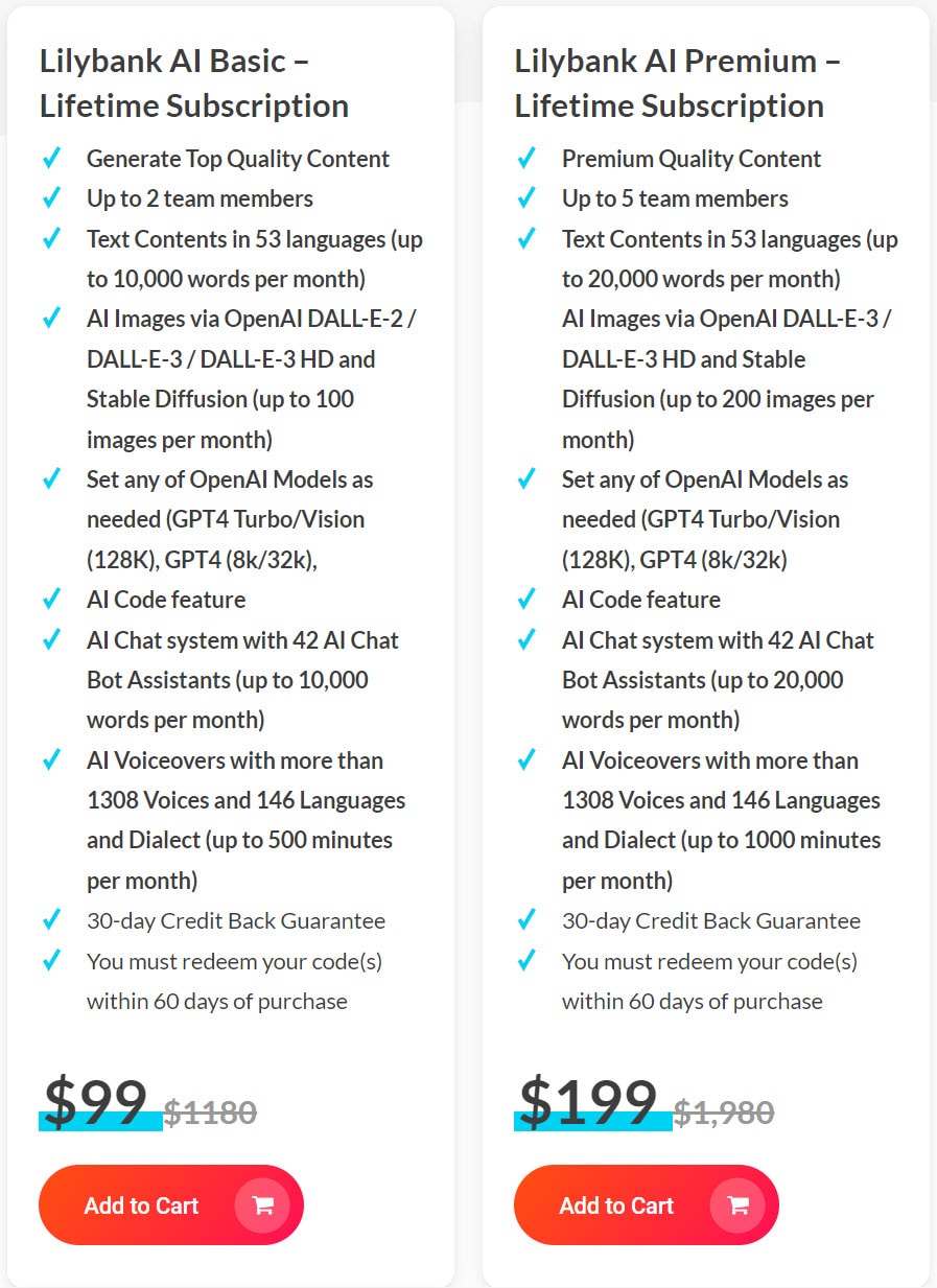 Lilybank Ai Lifetime Deal Pricing