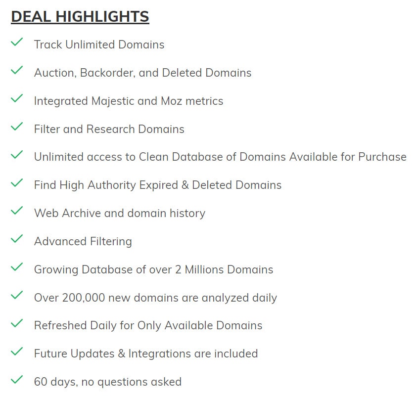 Seo Domain Finder Lifetime Deal Pricing