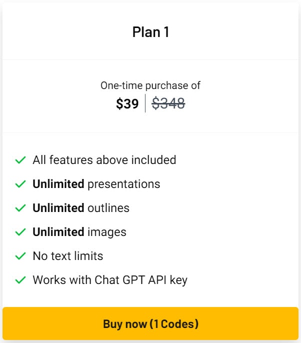 Slidegpt Lifetime Deal Pricing
