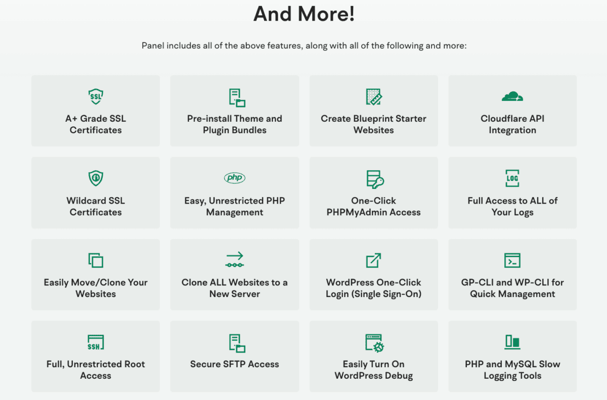 Gridpane Panel Features