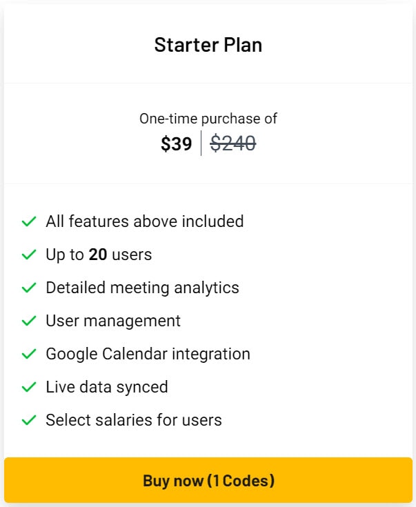 Meetings Sucks Lifetime Deal Pricing