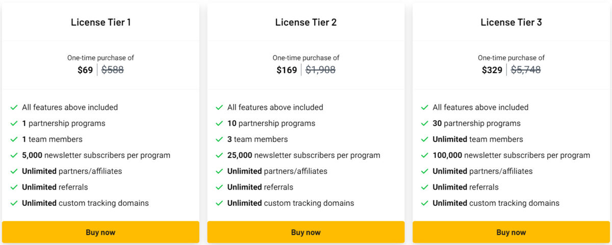 Partnero Lifetime Deal Pricing I