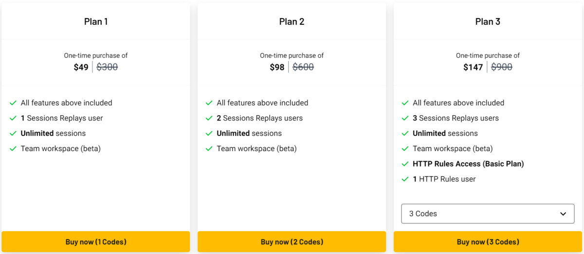 Requestly Sessionbook Lifetime Deal Pricing