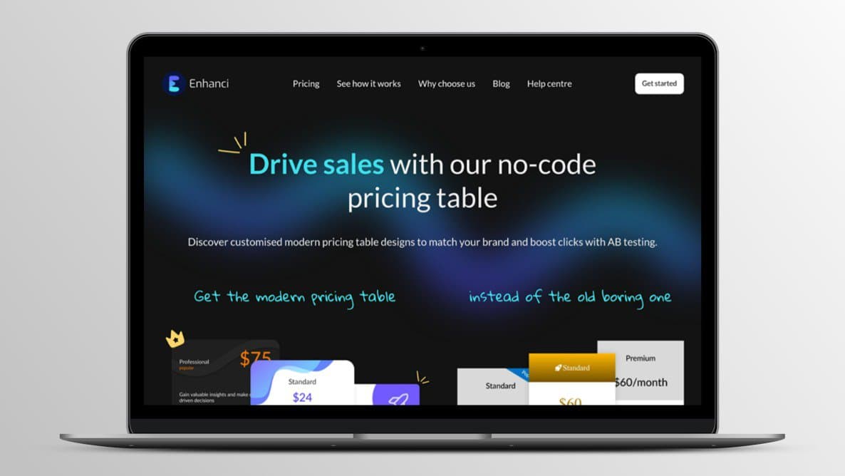 Enhanci Lifetime Deal,  💰 No-Code Pricing Page Creation Tool