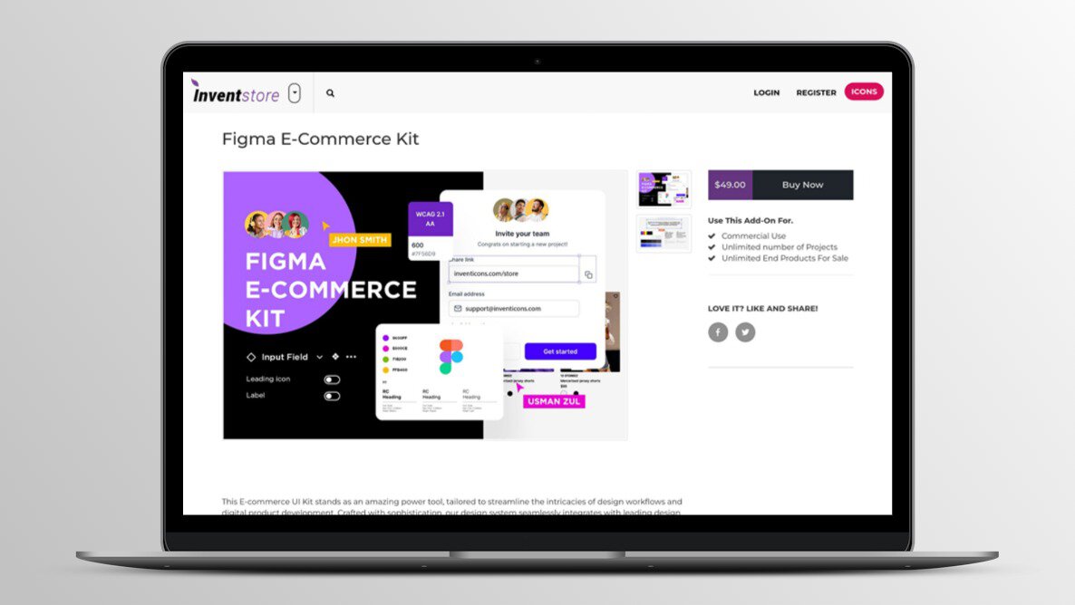 Figma E-commerce UI Kit Lifetime Deal, 