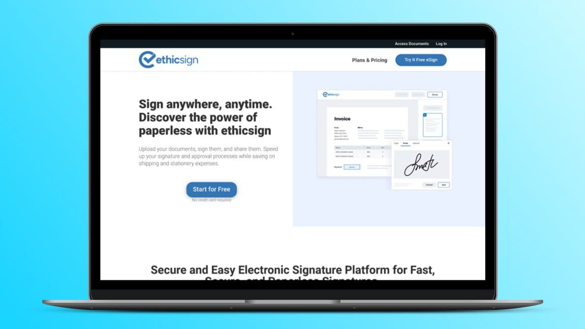 Ethicsign Lifetime Deal Image