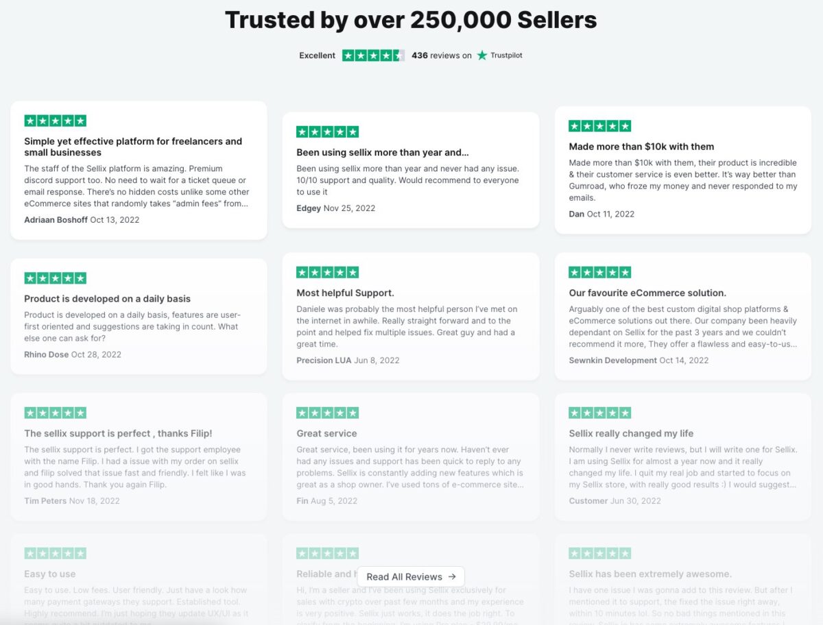 Sellix Trustpilot