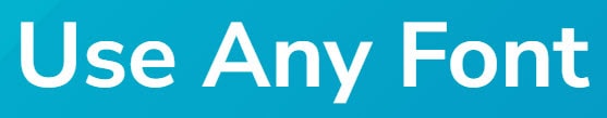Use Any Font Logo