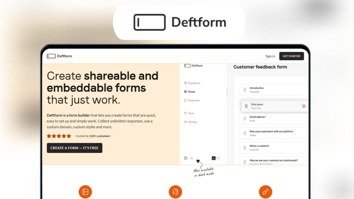 Deftform Lifetime Deal Image