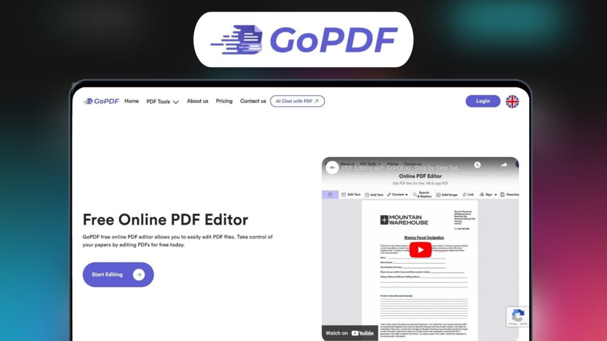 Gopdf Lifetime Deal Image