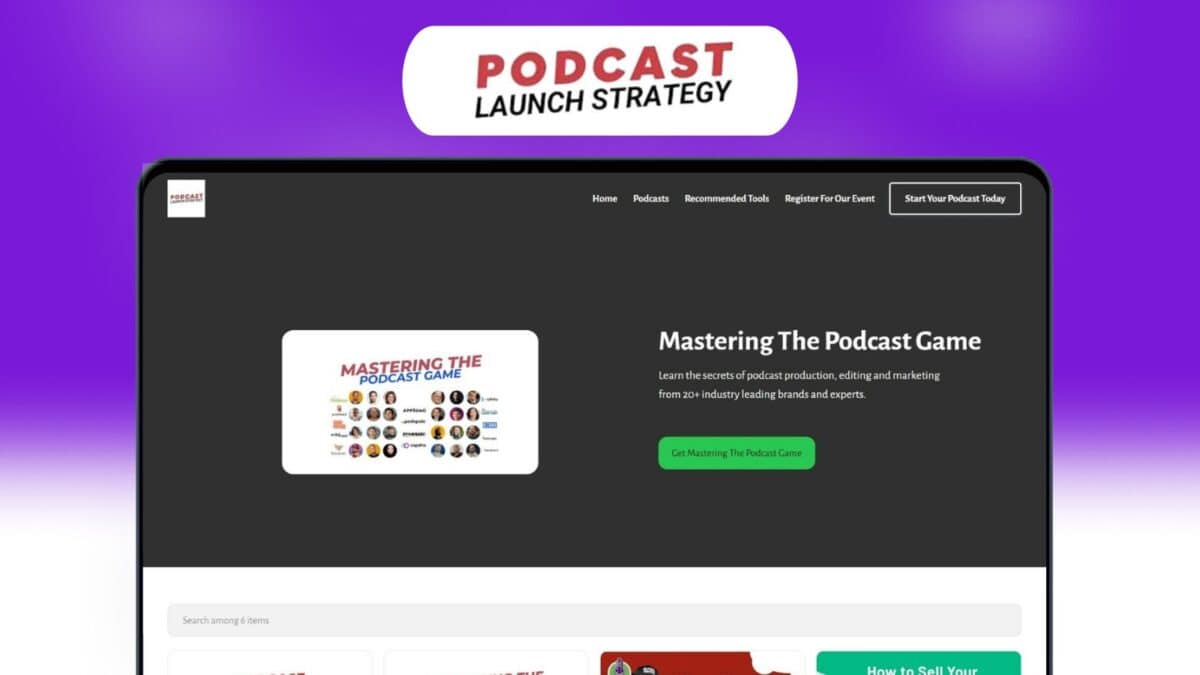 Mastering The Podcast Game Course Lifetime Deal Image