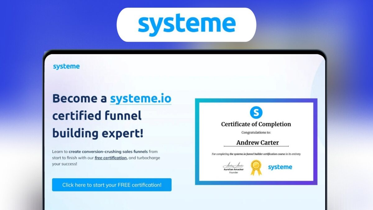 Systeme FREE Funnel Builder Certification Course