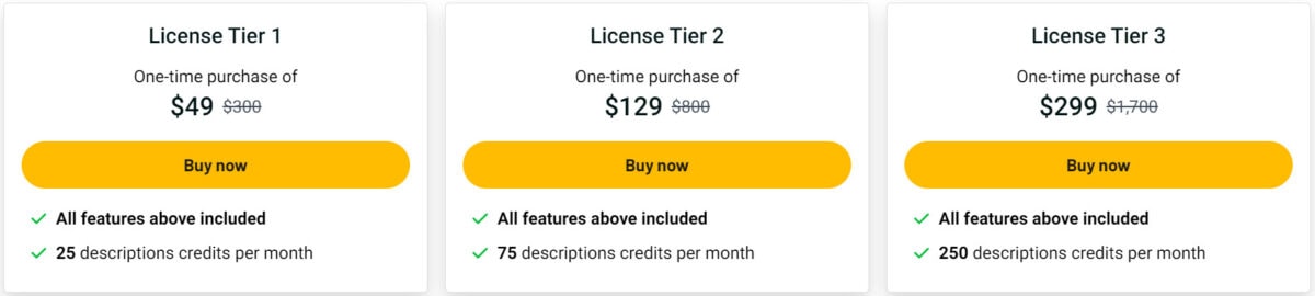 Descrb Lifetime Deal Pricing