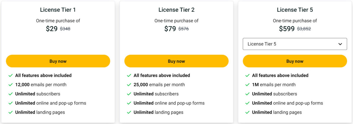 Enginemailer Lifetime Deal Pricing