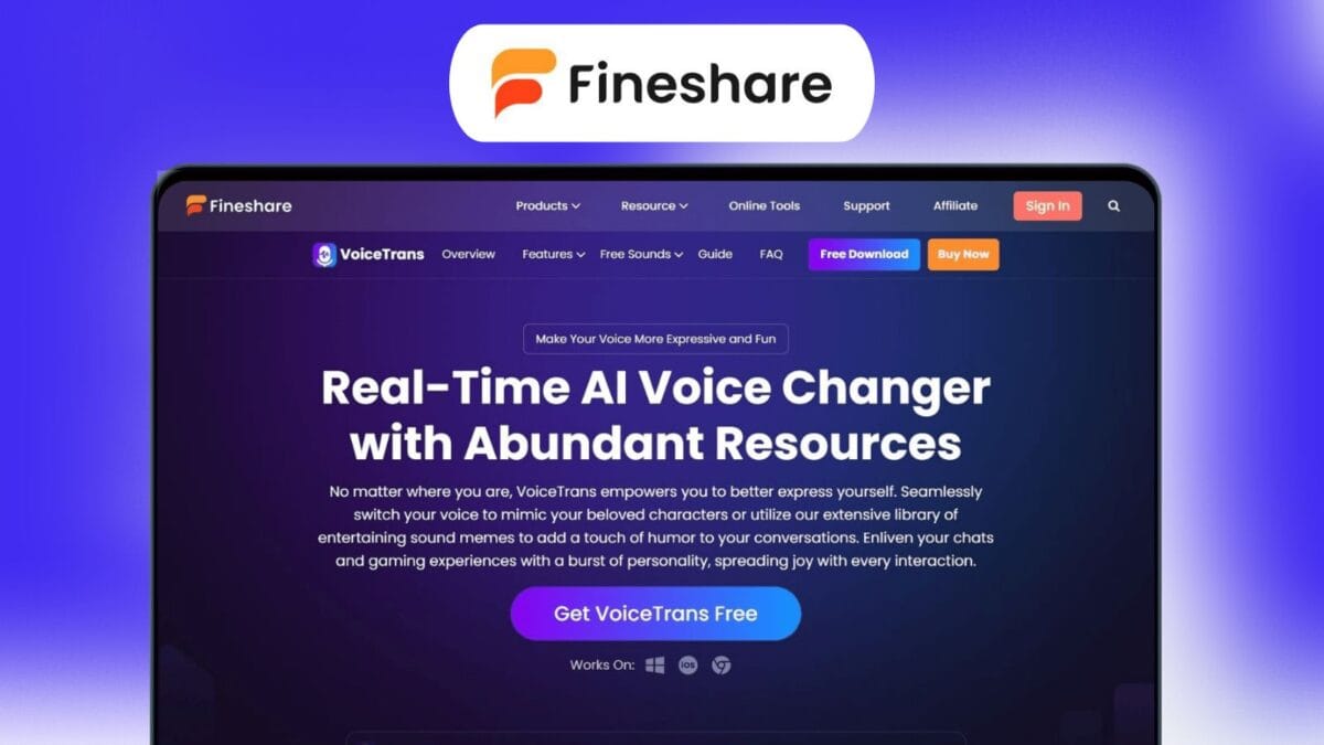 Fineshare Voicetrans Lifetime Deal Image