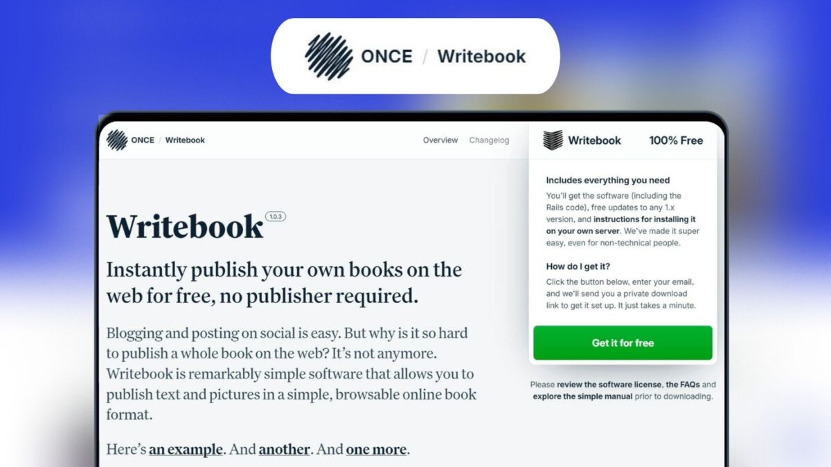 ONCE — Writebook Free Deal 📚 Instantly Publish Books Online for Free