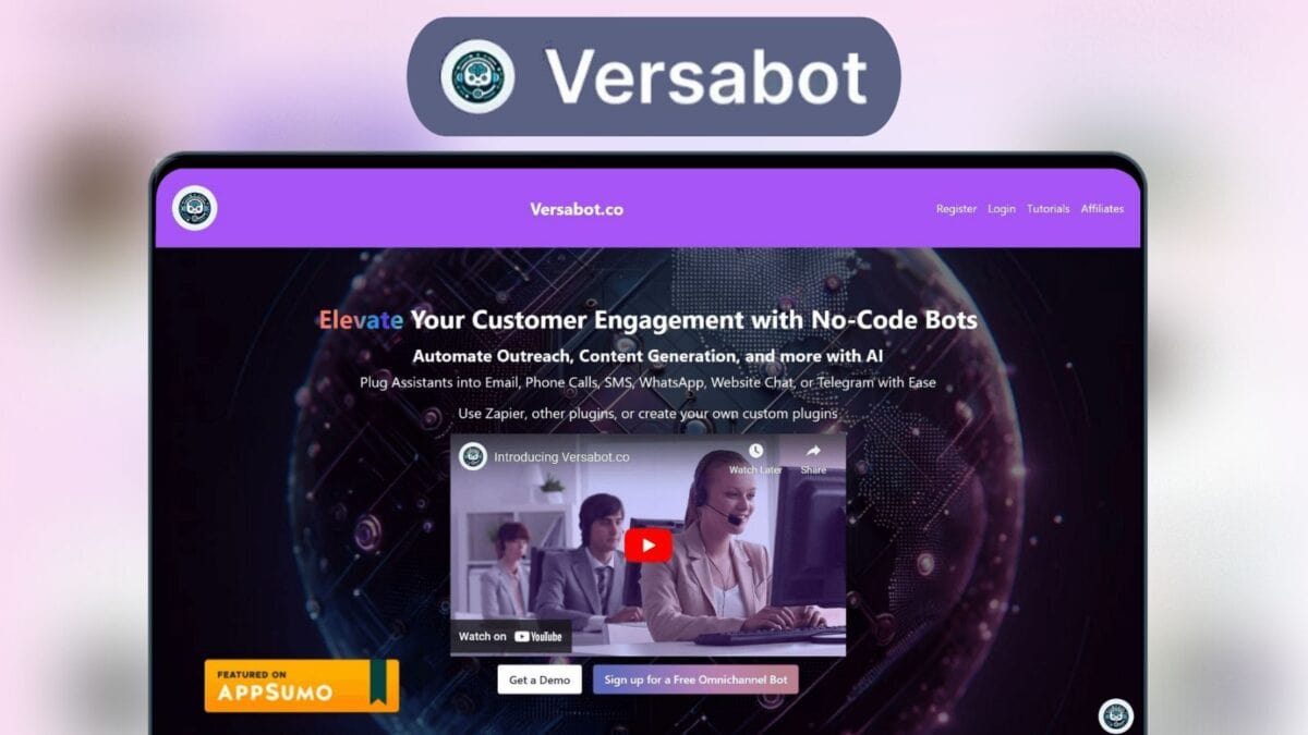 Versabot Lifetime Deal Image