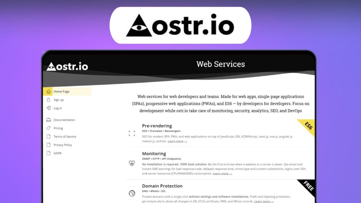 Ostr.io Lifetime Deal Image