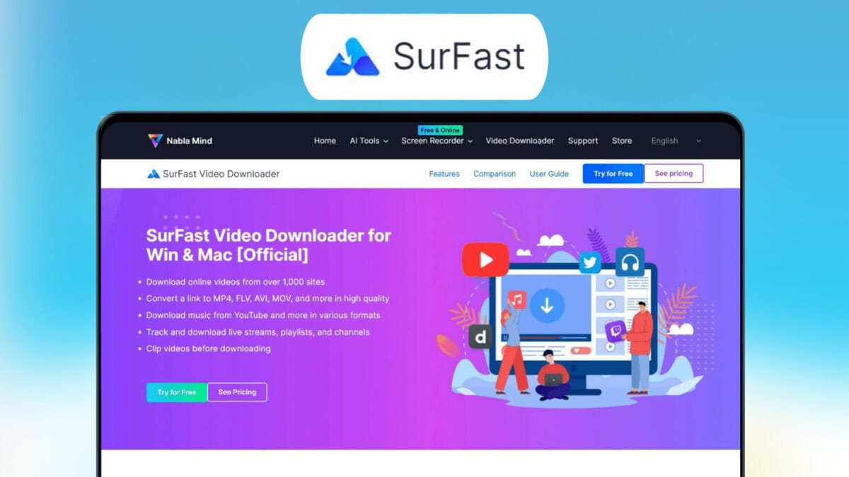 Surfast Video Downloader Lifetime Deal Image As