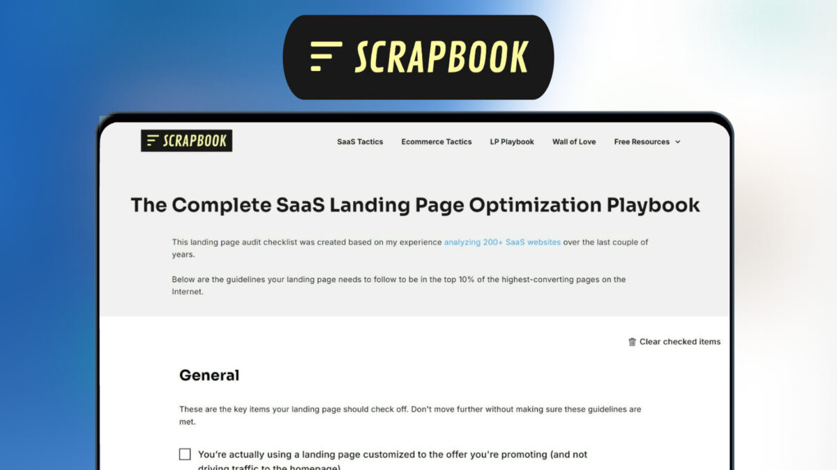 The Complete Saas Landing Page Optimization Playbook Lifetime Deal Image