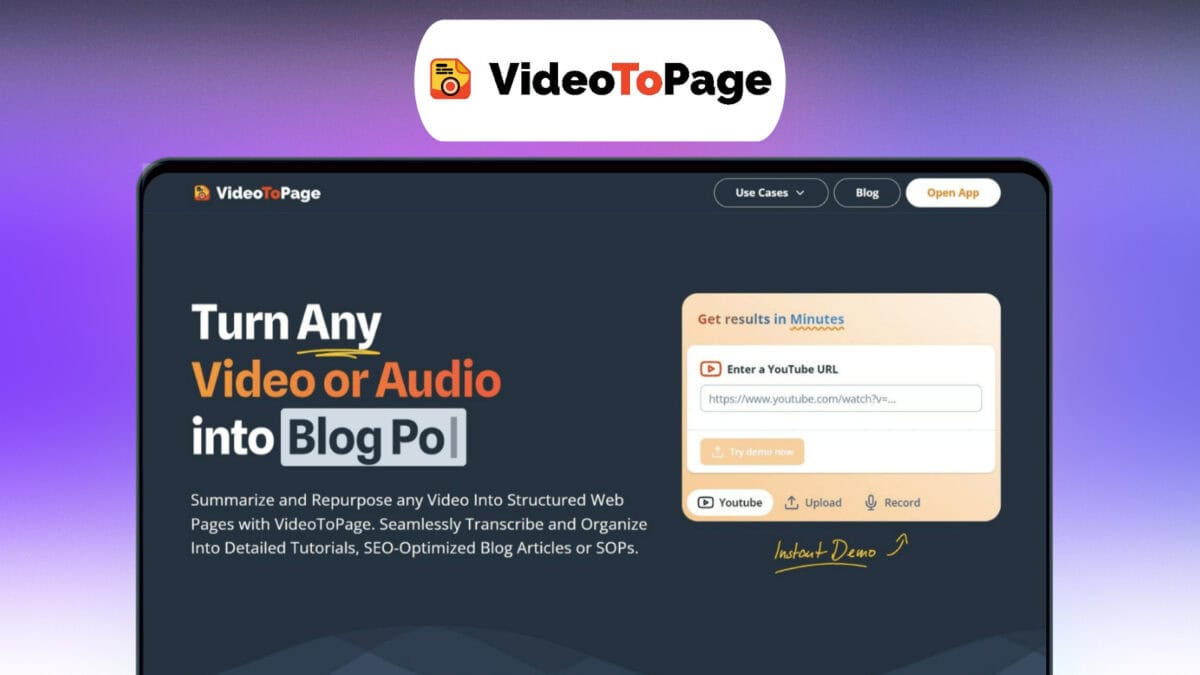 Videotopage Lifetime Deal Image