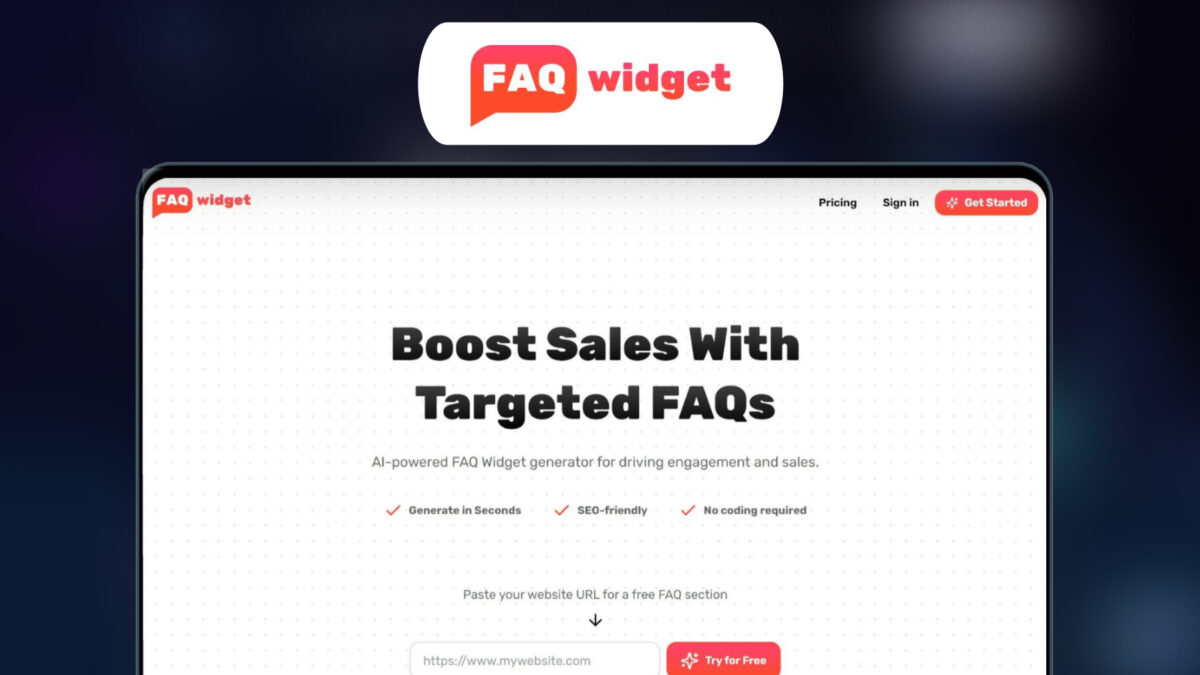 Faq Widget Lifetime Deal Image