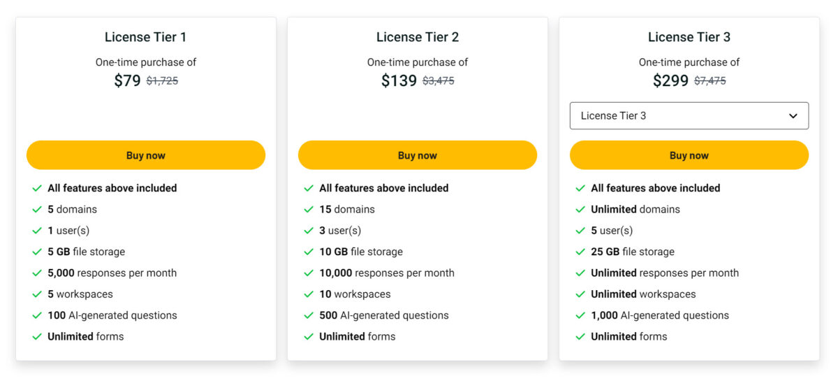 Gozen Forms Lifetime Deal Pricing New I