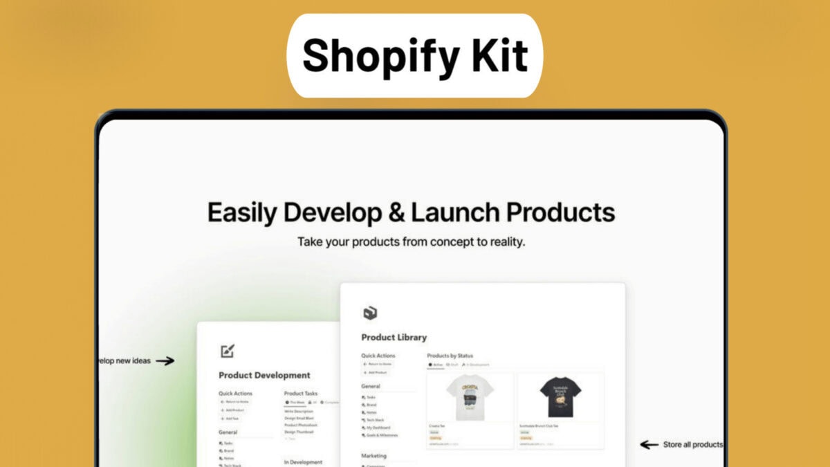 Notion Shopify Kit Lifetime Deal Image