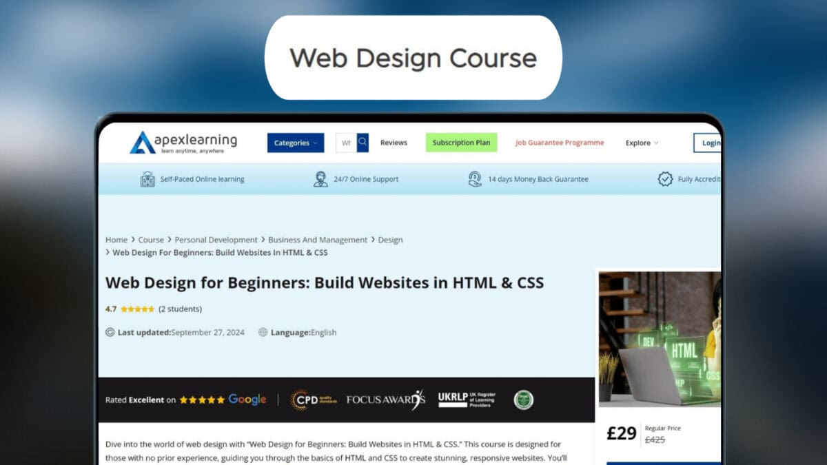 Web Design Course For Beginners Image