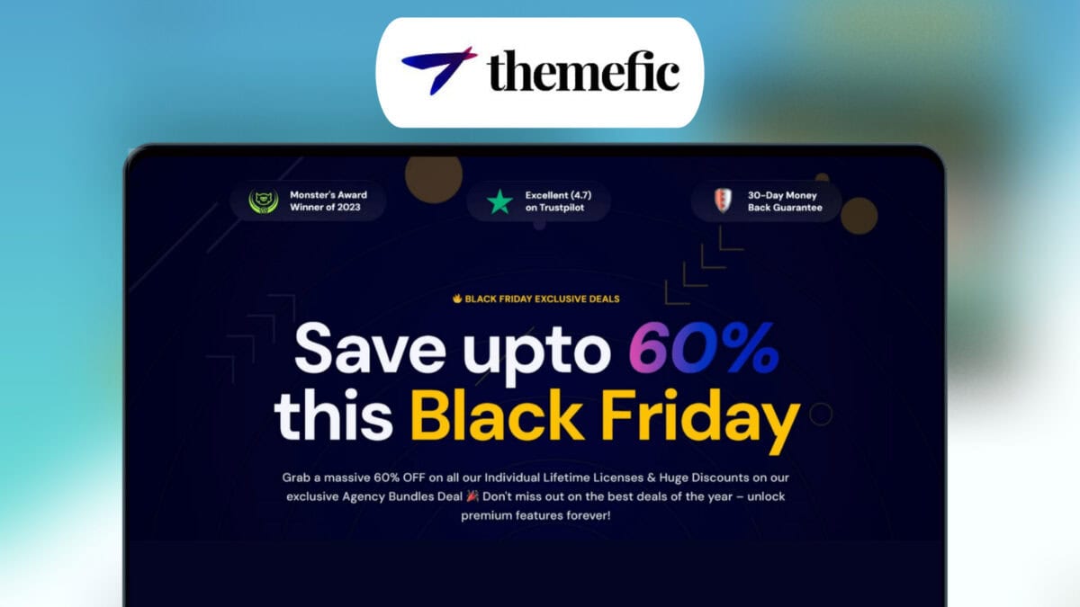 Themefic Black Friday Lifetime Bundle 2024 Image