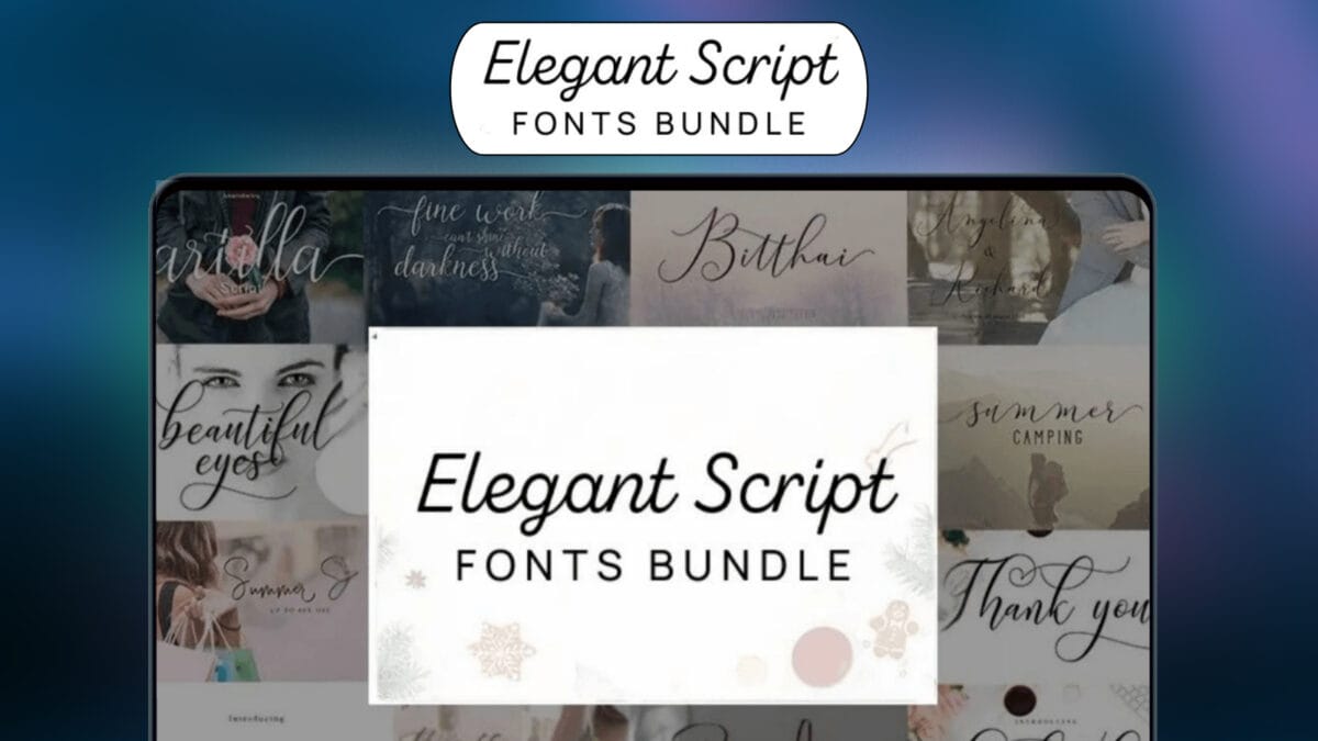 Elegant Script Fonts Bundle Lifetime Deal Image