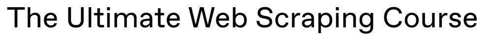 The Ultimate Web Scraping Course Lifetime Deal Logo