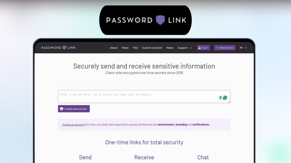 Password.link Lifetime Deal Image