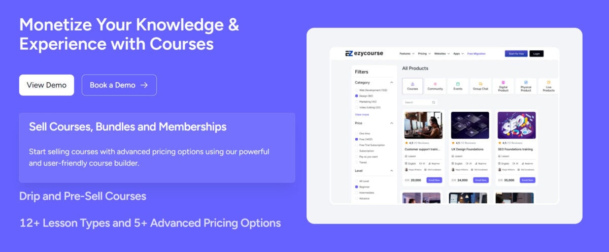 Ezycourse lifetime deal image 3